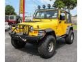 2001 Solar Yellow Jeep Wrangler Sport 4x4  photo #1