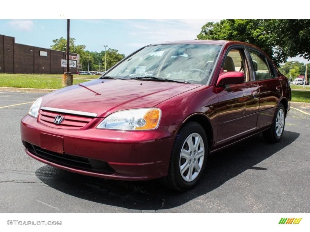2003 Civic EX Sedan - Radiant Ruby Pearl / Ivory photo #1