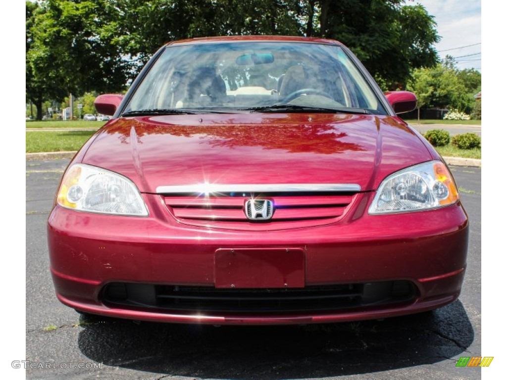 2003 Civic EX Sedan - Radiant Ruby Pearl / Ivory photo #2