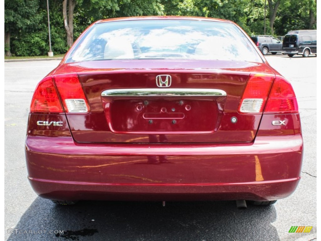 2003 Civic EX Sedan - Radiant Ruby Pearl / Ivory photo #5