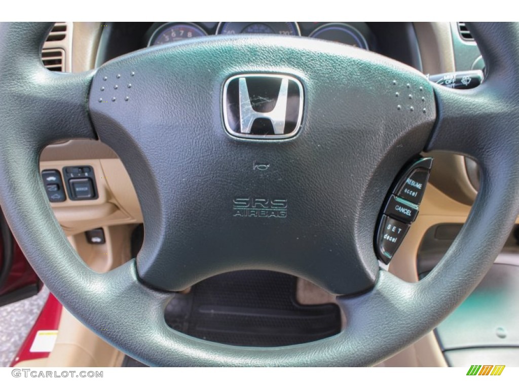 2003 Civic EX Sedan - Radiant Ruby Pearl / Ivory photo #15
