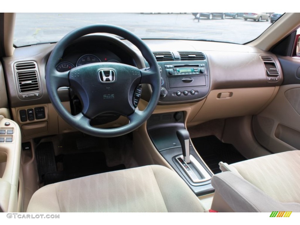 Ivory Interior 2003 Honda Civic EX Sedan Photo #83020785