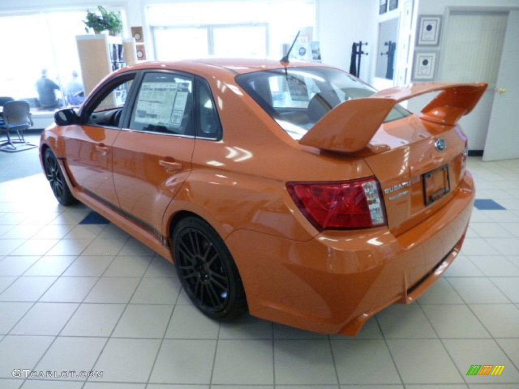 2013 Impreza WRX STi 4 Door Orange Special Edition - Tangerine Orange Pearl / STi Black Alcantara/Carbon Black photo #5