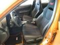 STi Black Alcantara/Carbon Black 2013 Subaru Impreza WRX STi 4 Door Orange Special Edition Interior Color