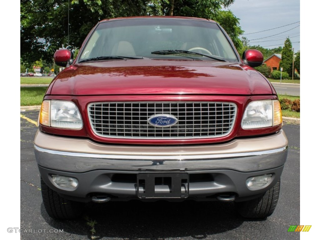 1999 Expedition Eddie Bauer 4x4 - Laser Red Metallic / Medium Prairie Tan photo #2