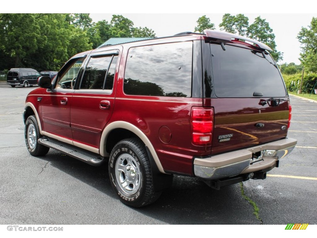 1999 Expedition Eddie Bauer 4x4 - Laser Red Metallic / Medium Prairie Tan photo #4