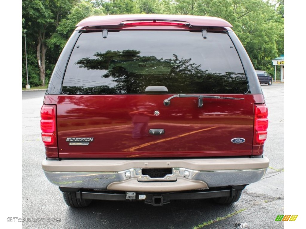 1999 Expedition Eddie Bauer 4x4 - Laser Red Metallic / Medium Prairie Tan photo #5