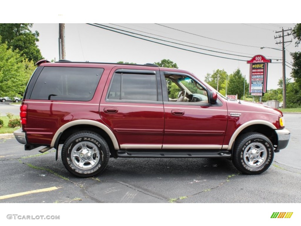 1999 Expedition Eddie Bauer 4x4 - Laser Red Metallic / Medium Prairie Tan photo #7