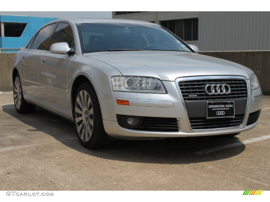 2007 A8 L 4.2 quattro - Light Silver Metallic / Black photo #1