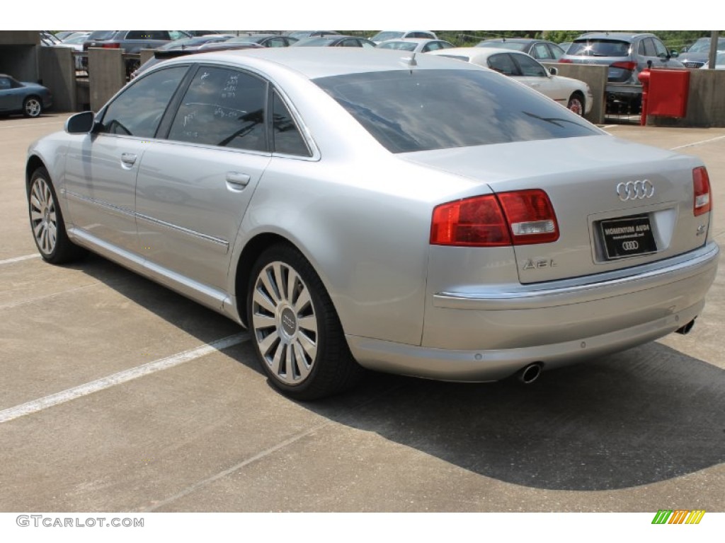 2007 A8 L 4.2 quattro - Light Silver Metallic / Black photo #2