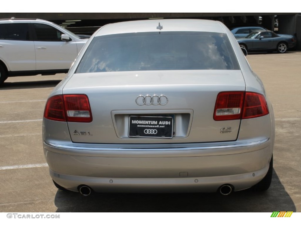 2007 A8 L 4.2 quattro - Light Silver Metallic / Black photo #3