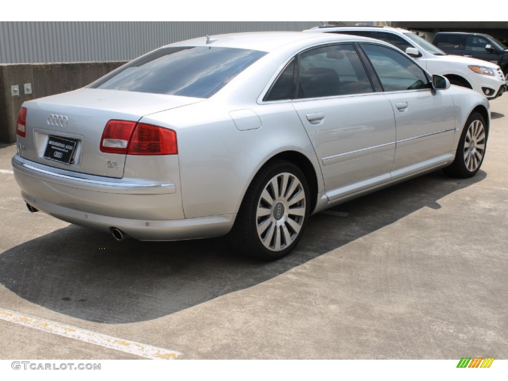 2007 A8 L 4.2 quattro - Light Silver Metallic / Black photo #4