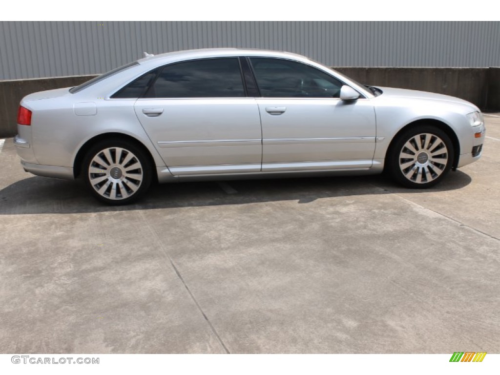 2007 A8 L 4.2 quattro - Light Silver Metallic / Black photo #5