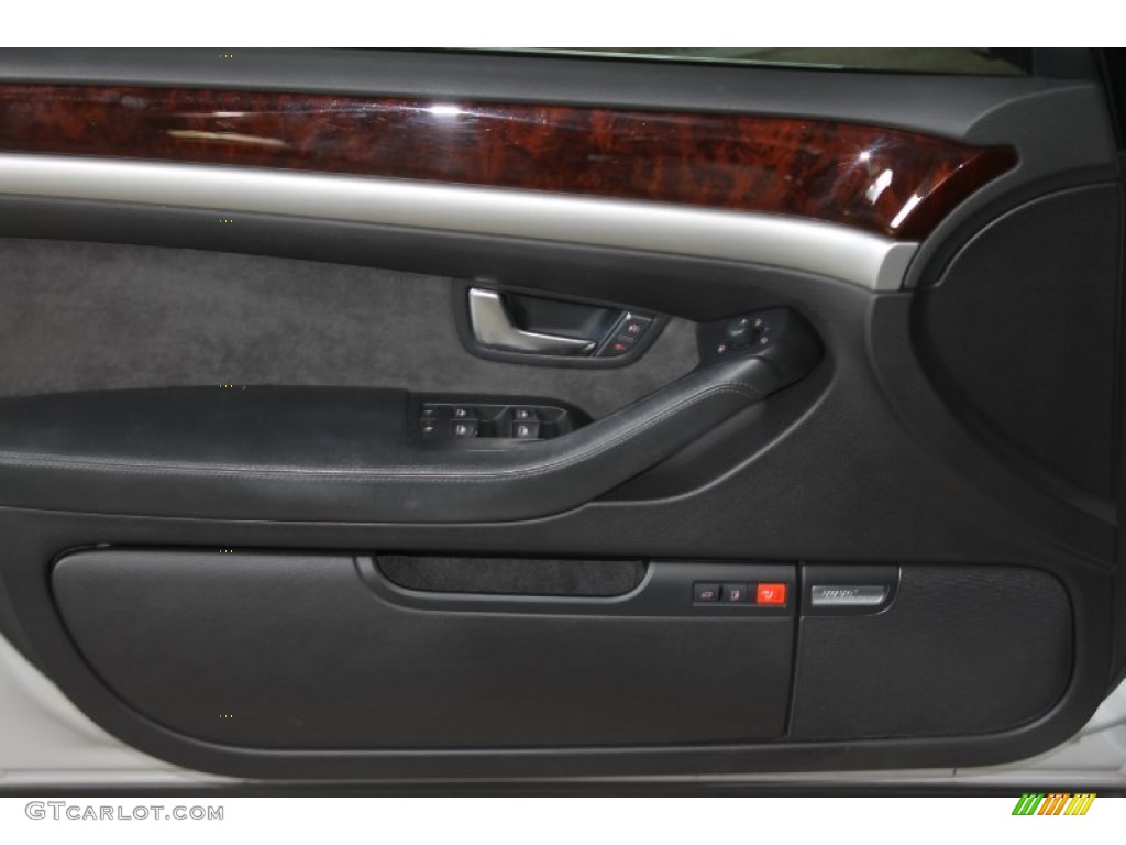 2007 A8 L 4.2 quattro - Light Silver Metallic / Black photo #9
