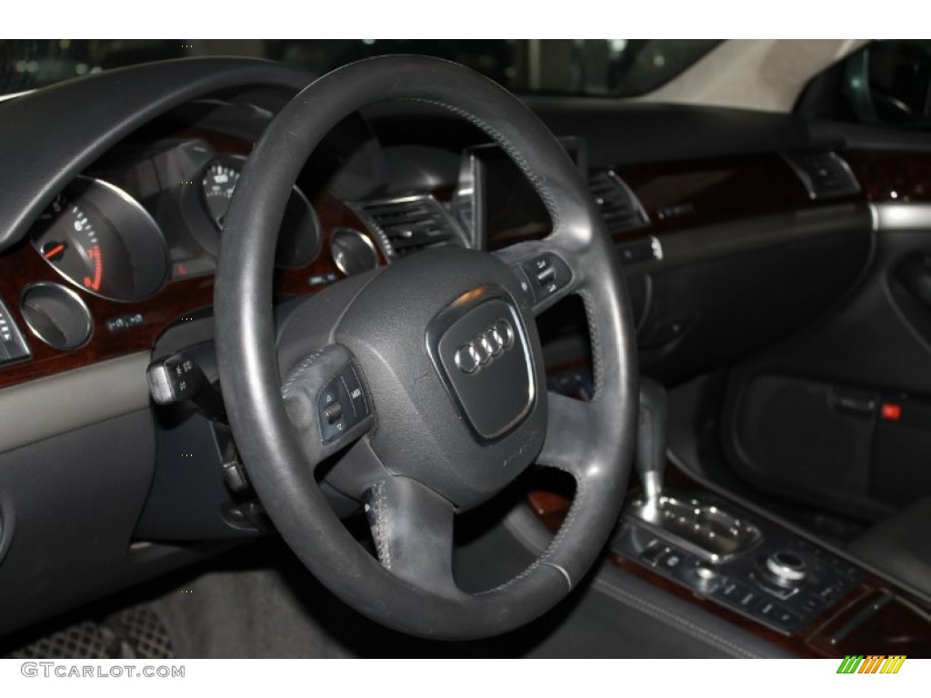 2007 A8 L 4.2 quattro - Light Silver Metallic / Black photo #12