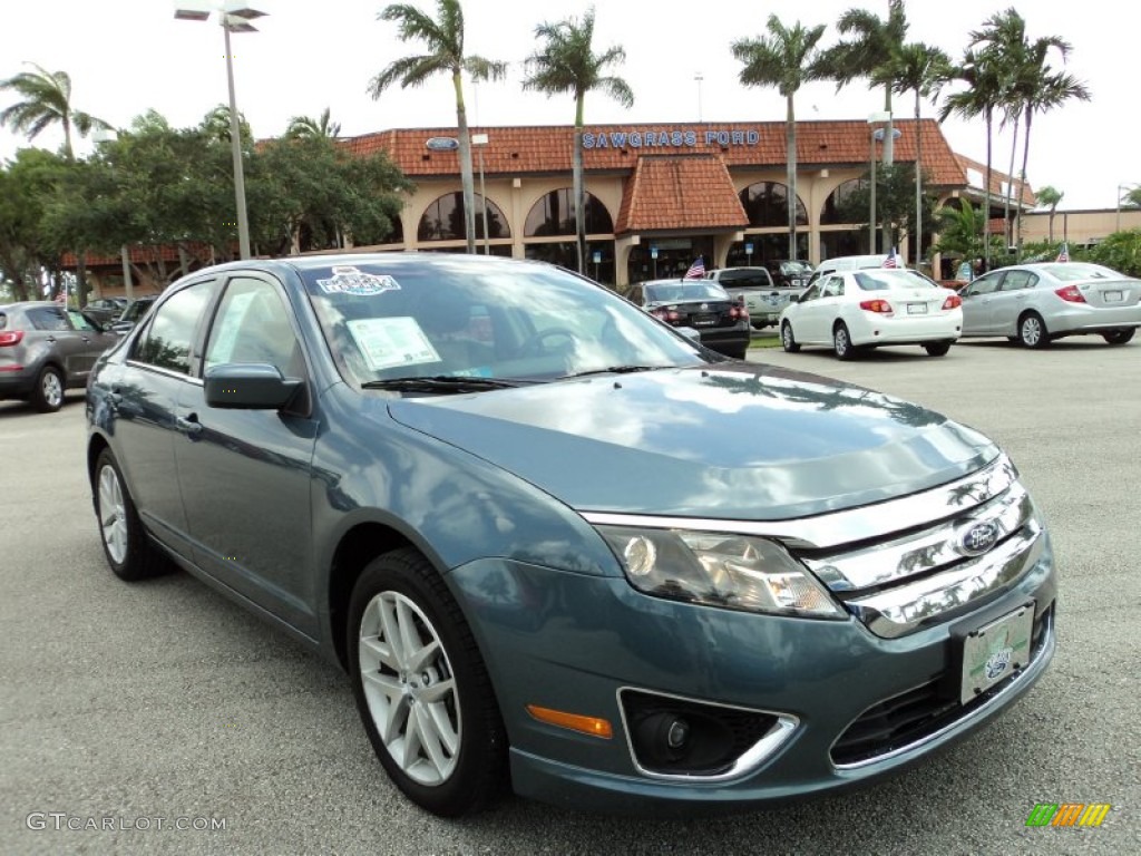 2012 Steel Blue Metallic Ford Fusion SEL V6 83017189 Photo 18