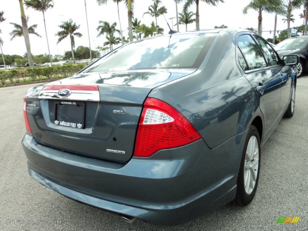 2012 Fusion SEL V6 - Steel Blue Metallic / Charcoal Black photo #6