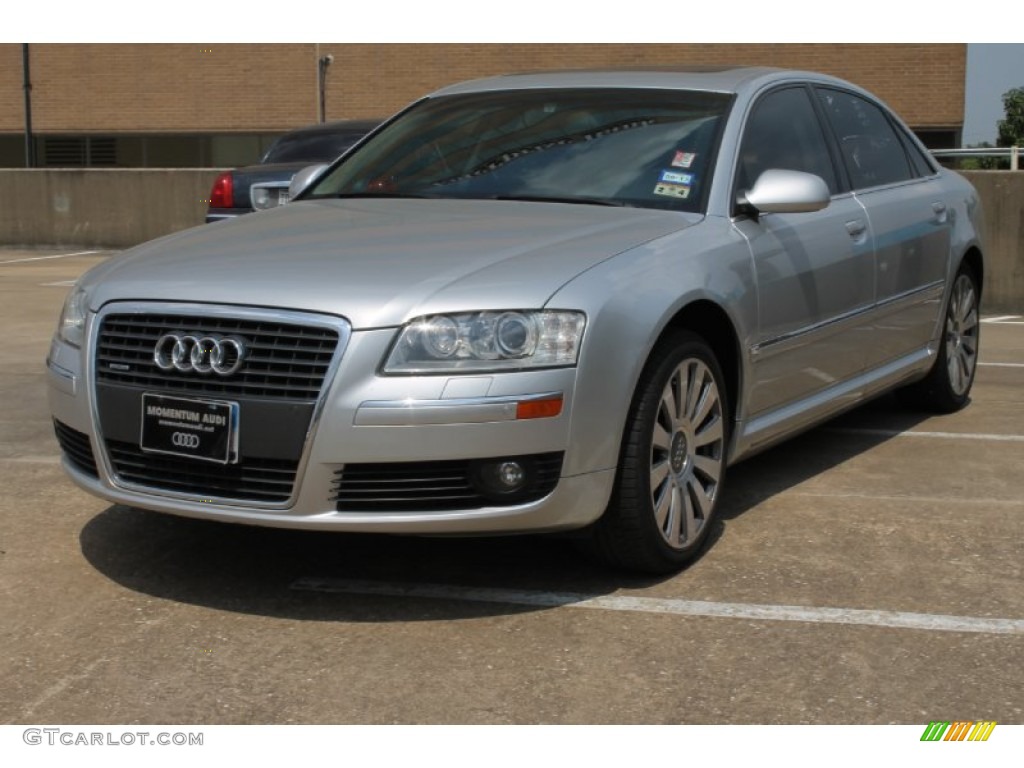 2007 A8 L 4.2 quattro - Light Silver Metallic / Black photo #41