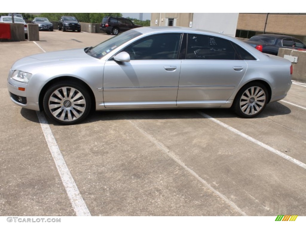 2007 A8 L 4.2 quattro - Light Silver Metallic / Black photo #43