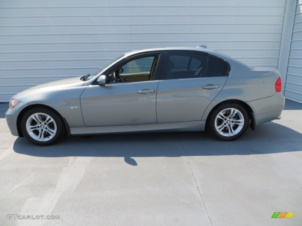 2008 3 Series 328i Sedan - Arctic Metallic / Beige photo #6