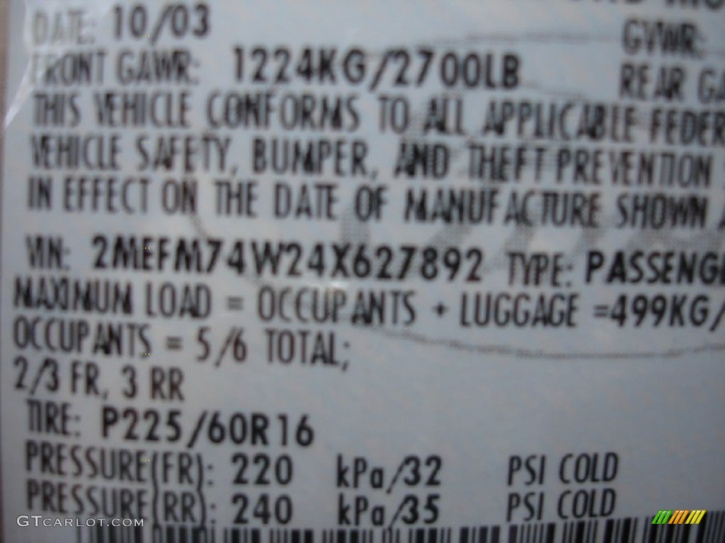 2004 Grand Marquis GS - Arizona Beige Metallic / Medium Parchment photo #15