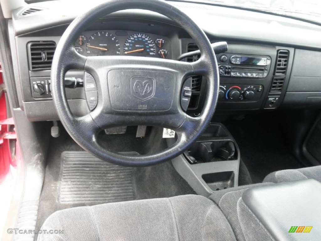 2002 Dodge Dakota SLT Regular Cab Dark Slate Gray Dashboard Photo #83030853