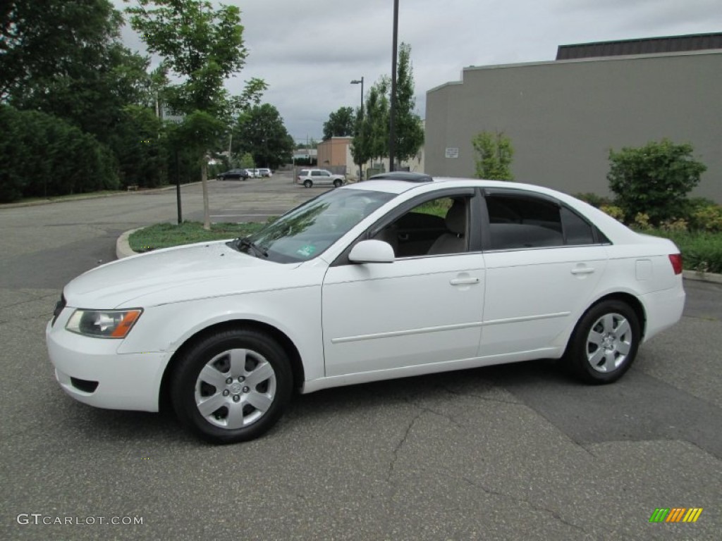 2007 Sonata GLS - Arctic White / Beige photo #1