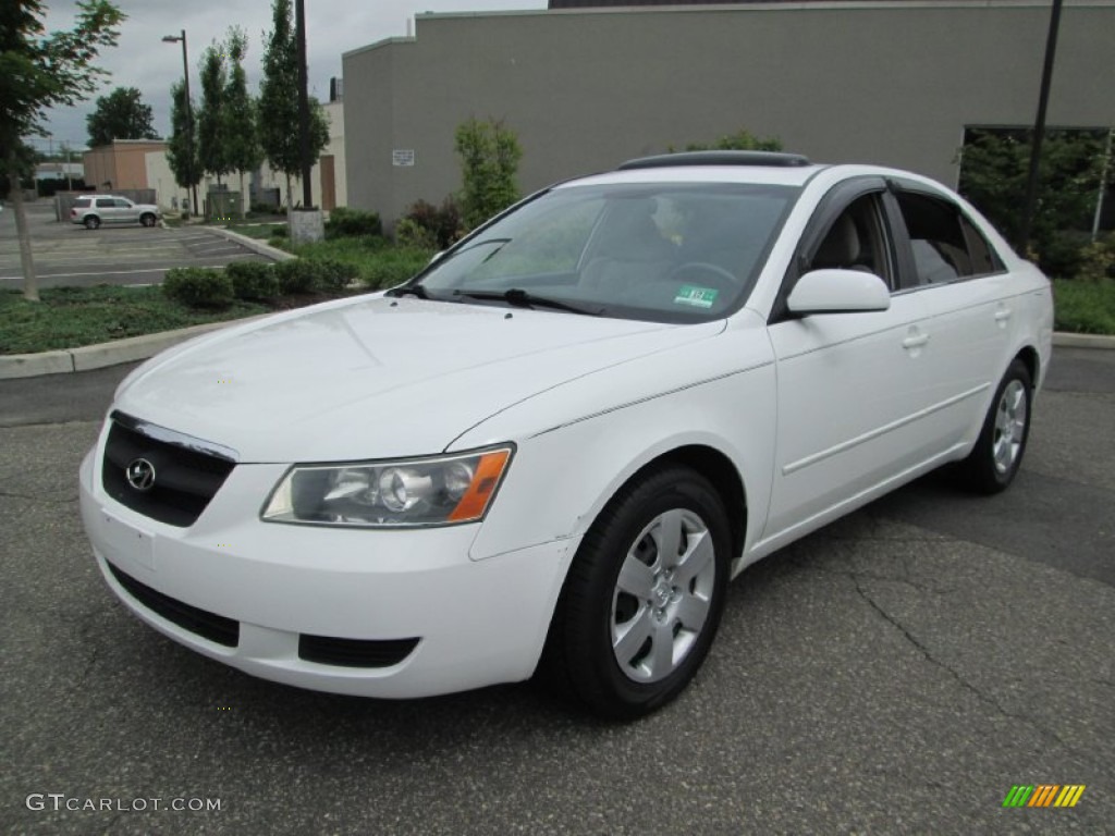2007 Sonata GLS - Arctic White / Beige photo #2