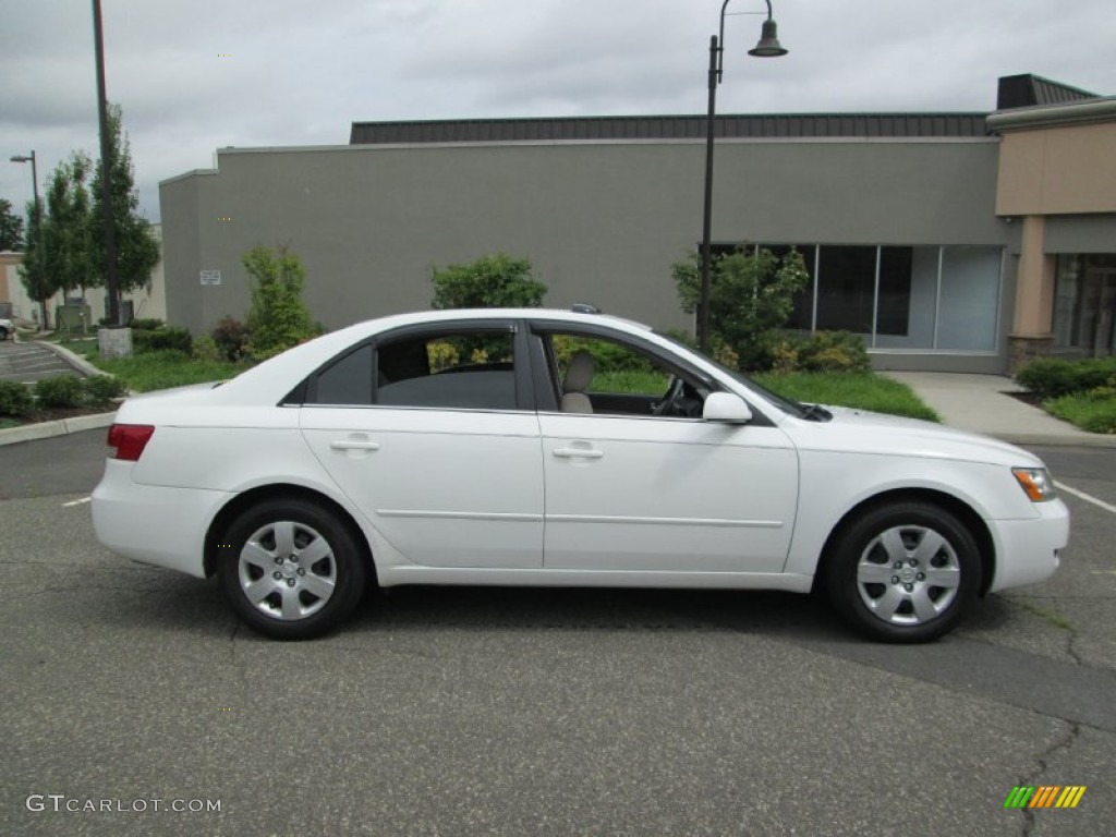 2007 Sonata GLS - Arctic White / Beige photo #9