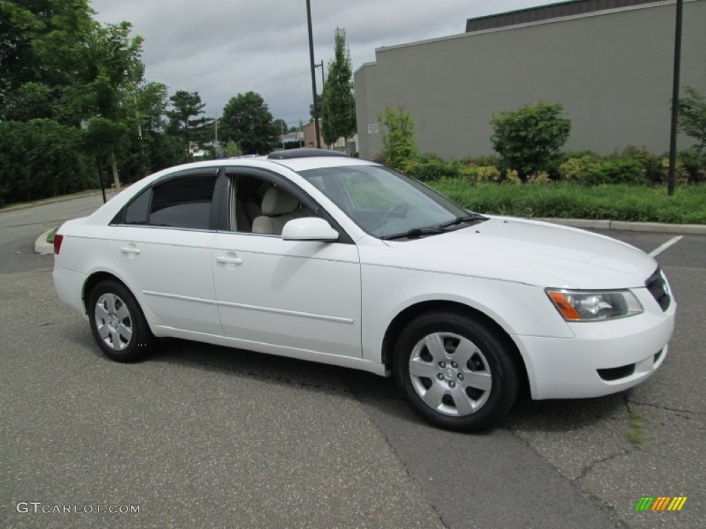 2007 Sonata GLS - Arctic White / Beige photo #10