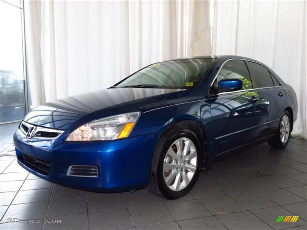 2006 Accord EX-L V6 Sedan - Sapphire Blue Pearl / Black photo #6