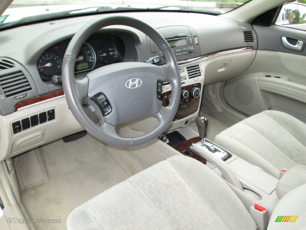 2007 Sonata GLS - Arctic White / Beige photo #15
