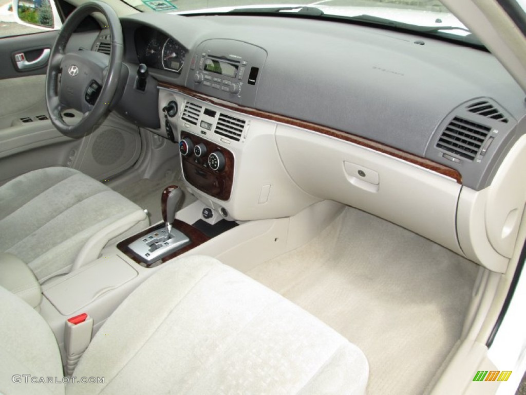 2007 Sonata GLS - Arctic White / Beige photo #16