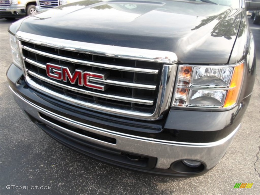 2013 Sierra 1500 SLE Extended Cab 4x4 - Onyx Black / Ebony photo #2