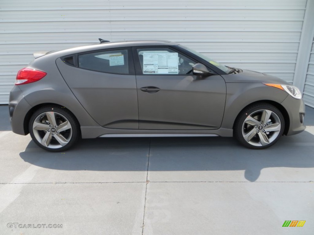 2013 Veloster Turbo - Matte Gray / Blue photo #3