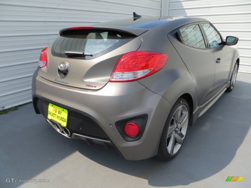 2013 Veloster Turbo - Matte Gray / Blue photo #4