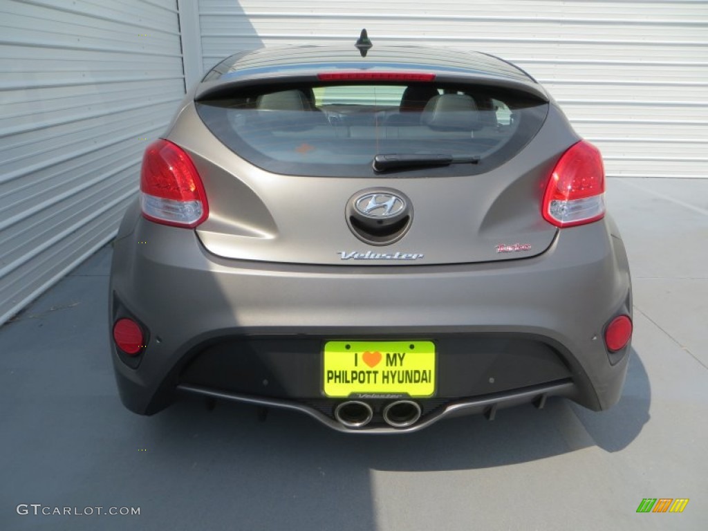 2013 Veloster Turbo - Matte Gray / Blue photo #5