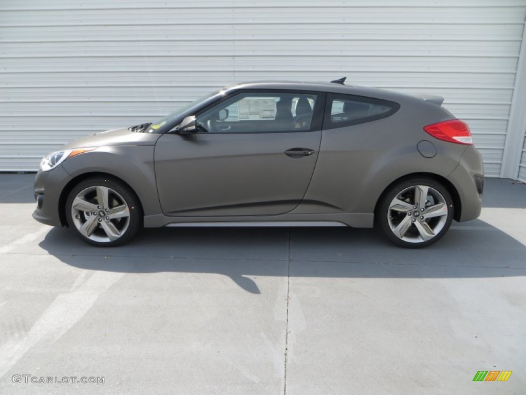 Matte Gray 2013 Hyundai Veloster Turbo Exterior Photo #83042317