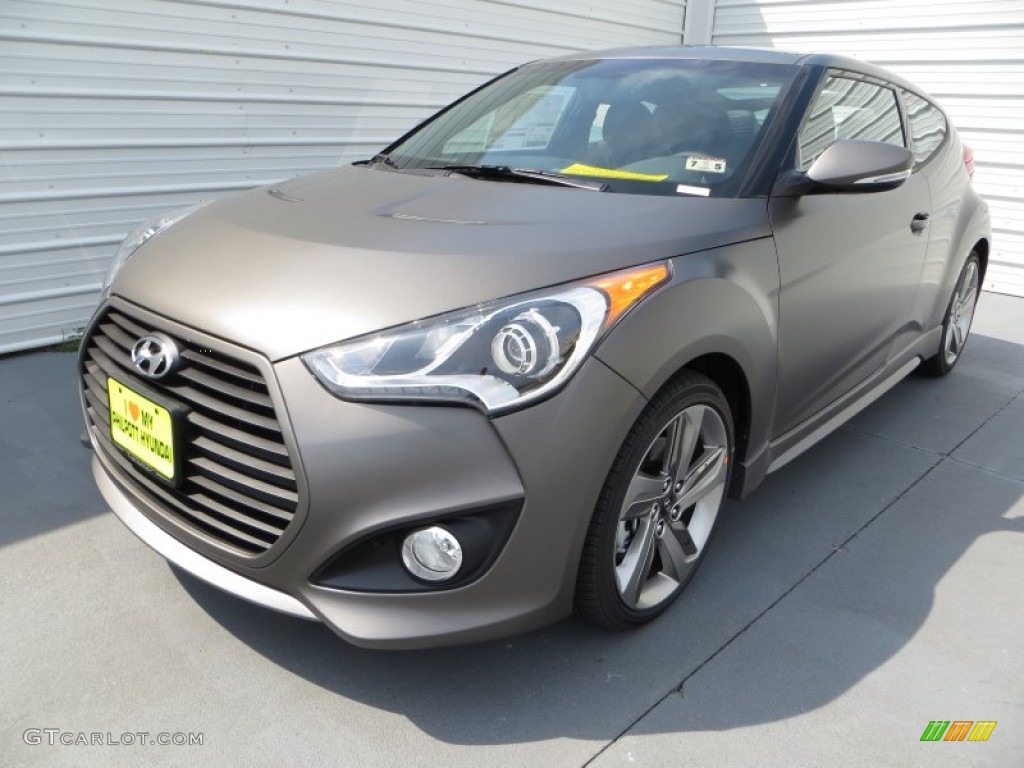 2013 Veloster Turbo - Matte Gray / Blue photo #7