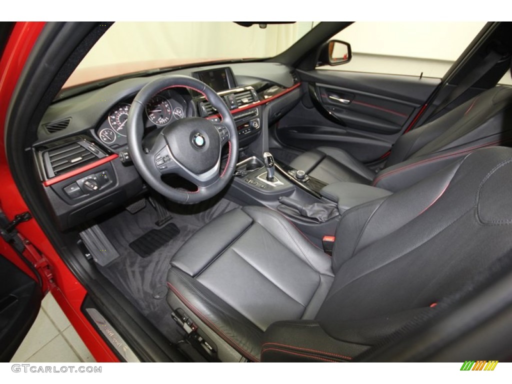 Black Interior 2012 BMW 3 Series 328i Sedan Photo #83042361