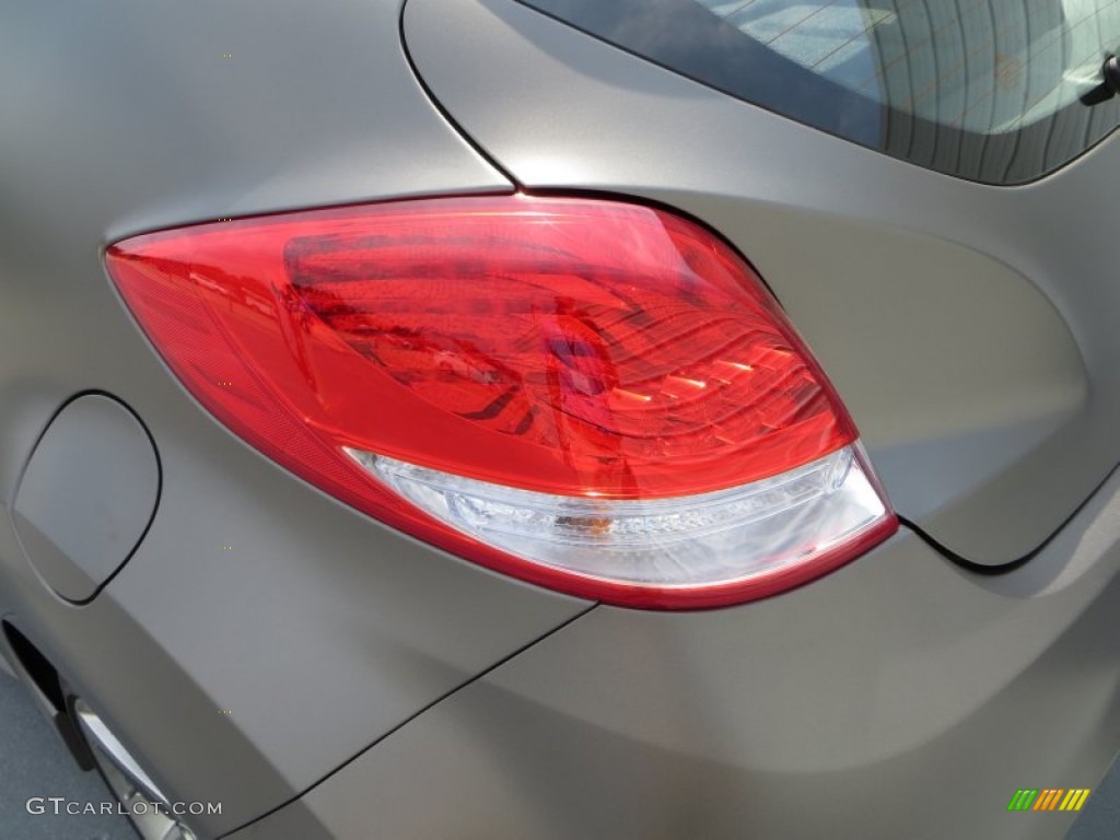 2013 Veloster Turbo - Matte Gray / Blue photo #12