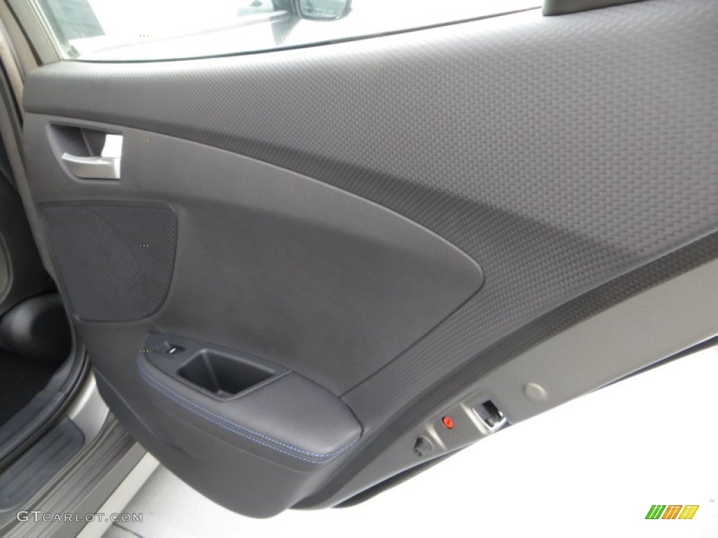 2013 Veloster Turbo - Matte Gray / Blue photo #19