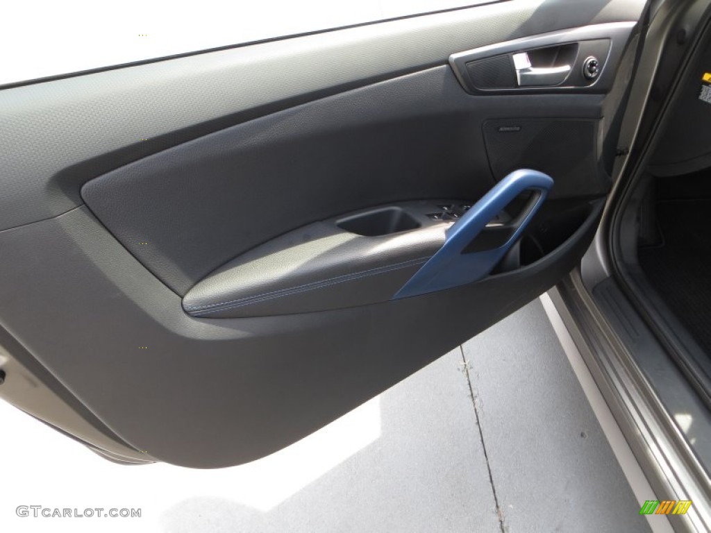 2013 Veloster Turbo - Matte Gray / Blue photo #22
