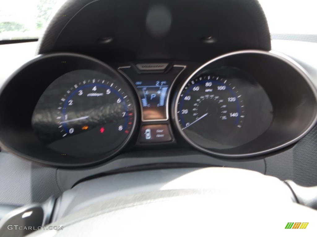 2013 Veloster Turbo - Matte Gray / Blue photo #33