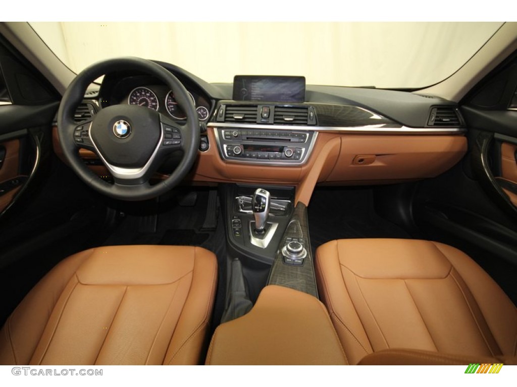 2012 BMW 3 Series 328i Sedan Saddle Brown Dashboard Photo #83045359