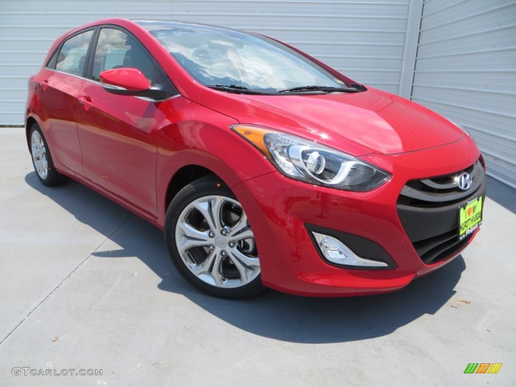 2013 Elantra GT - Volcanic Red / Beige photo #37