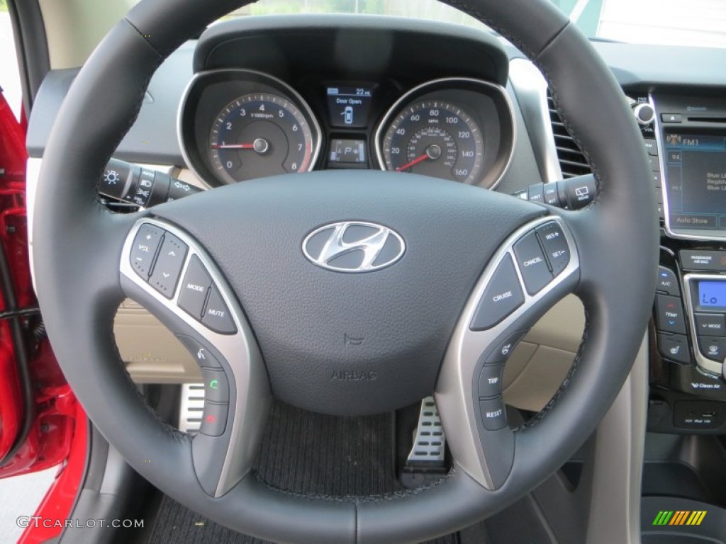 2013 Elantra GT - Volcanic Red / Beige photo #66