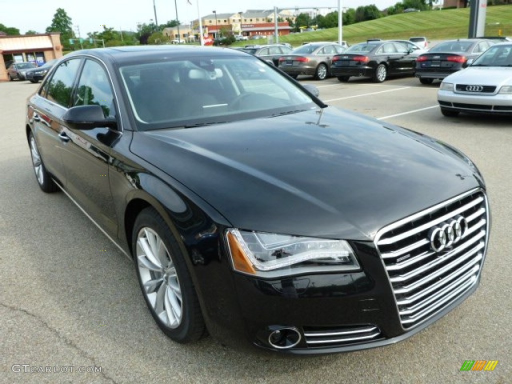 Phantom Black Pearl Effect 2014 Audi A8 L TDI quattro Exterior Photo #83046455