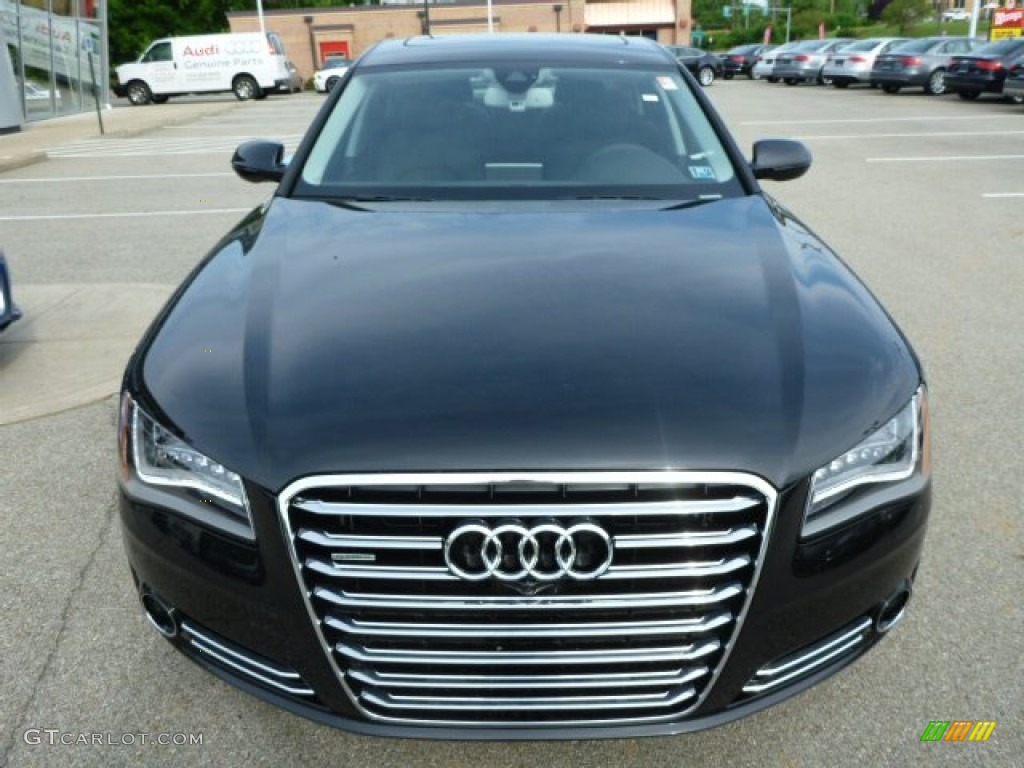 Phantom Black Pearl Effect 2014 Audi A8 L TDI quattro Exterior Photo #83046478