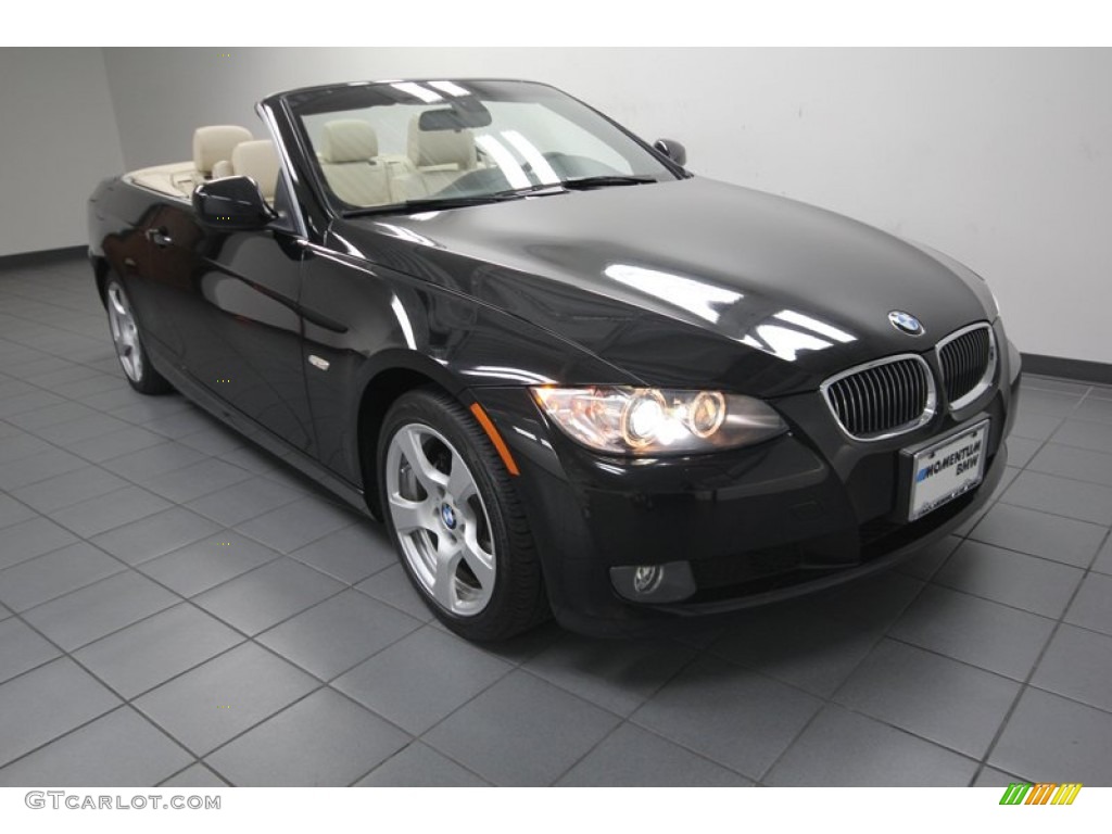 2010 3 Series 328i Convertible - Black Sapphire Metallic / Cream Beige photo #1